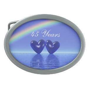 45th Anniversary Sapphire Hearts Belt Buckle