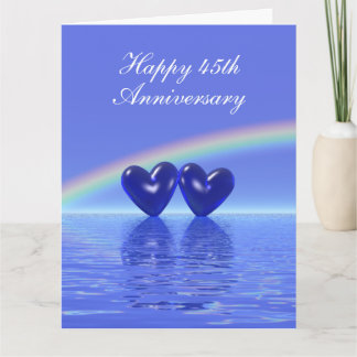 45th Anniversary Sapphire Hearts Card