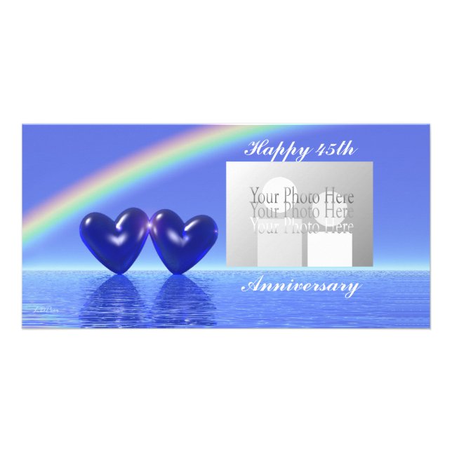 45th Anniversary Sapphire Hearts Card (Front)
