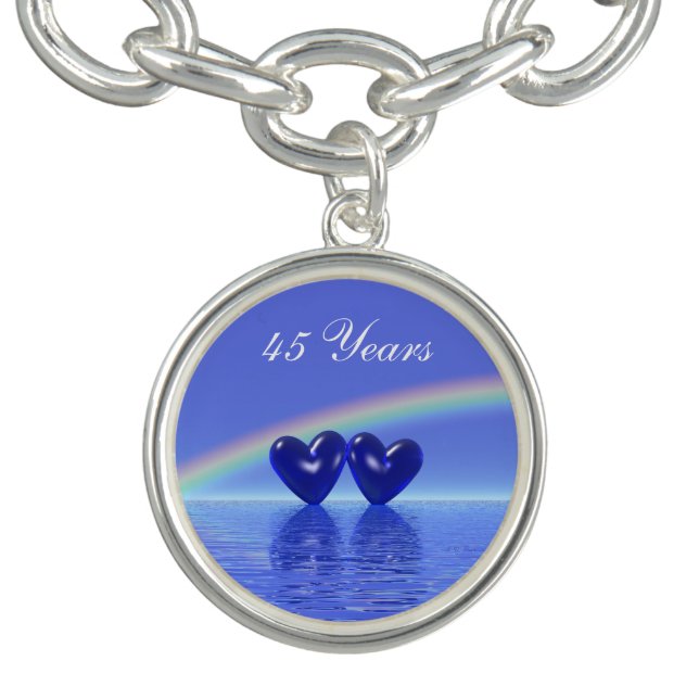 45th Anniversary Sapphire Hearts Charm Bracelet (Design)