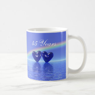 45th Anniversary Sapphire Hearts Coffee Mug