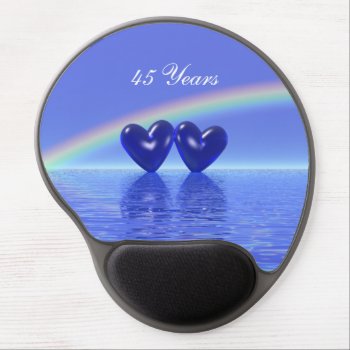 45th Anniversary Sapphire Hearts Gel Mouse Pad by Peerdrops at Zazzle