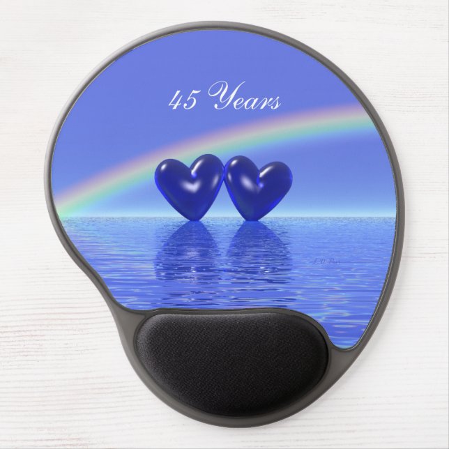 45th Anniversary Sapphire Hearts Gel Mouse Pad (Front)