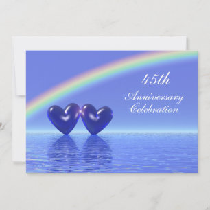 45th Anniversary Sapphire Hearts Invitation