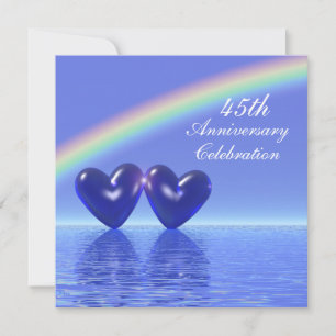 45th Anniversary Sapphire Hearts Invitation