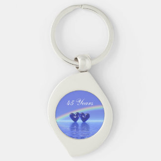45th Anniversary Sapphire Hearts Keychain