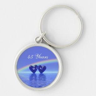 45th Anniversary Sapphire Hearts Keychain