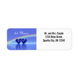 45th Anniversary Sapphire Hearts Label