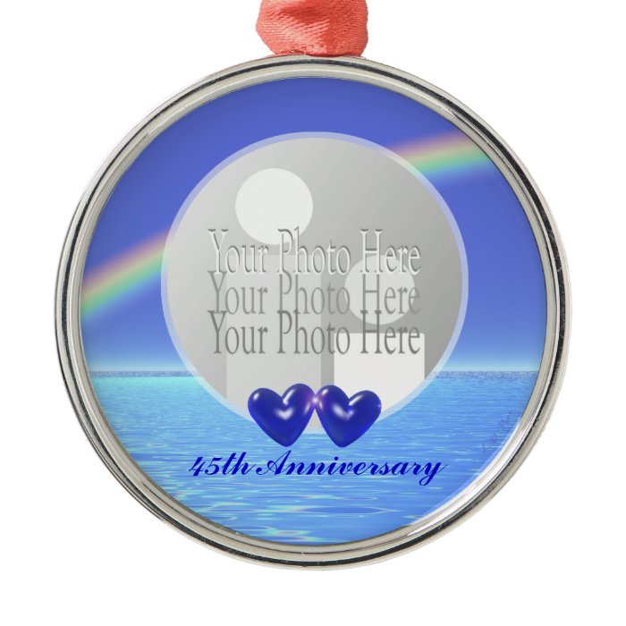 45th Anniversary Sapphire Hearts (photo frame) Ornament