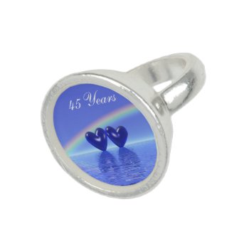 45th Anniversary Sapphire Hearts Ring by Peerdrops at Zazzle