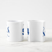 45th Anniversary Sapphire Wedding Personalized Coffee Mug Set (Side)