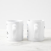 45th Anniversary Sapphire Wedding Personalized Coffee Mug Set (Handle)