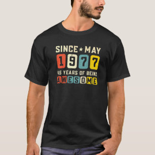 45th Birthday Awesome Since May 1977 Vintage T-Shirt