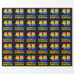 [ Thumbnail: 45th Birthday: Bold, Fun, Simple, Rainbow 45 Wrapping Paper ]
