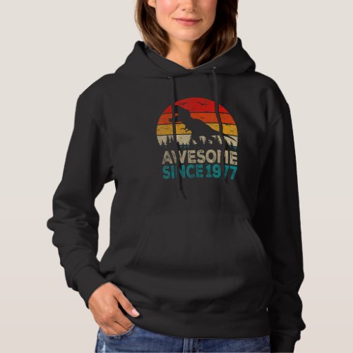 45th Birthday Dinosaur 45 Year Old Awesome Since 1 Hoodie