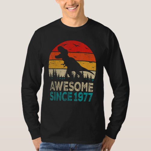 45th Birthday Dinosaur 45 Year Old Awesome Since 1 T_Shirt