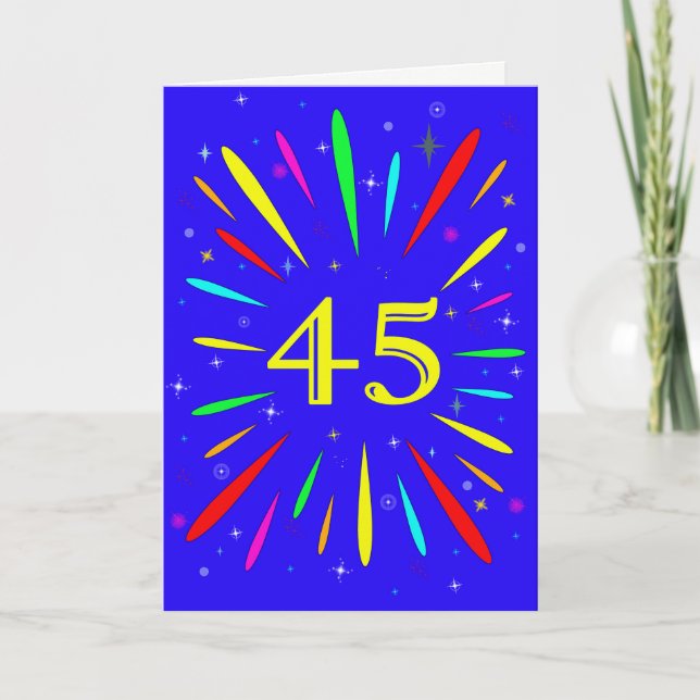 45th Birthday Explosion Card (Front)