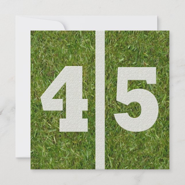 45th Birthday Football Party Invitation (Front)