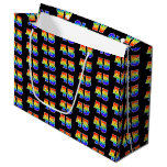 [ Thumbnail: 45th Birthday: Fun Rainbow Event Number 45 Pattern Gift Bag ]