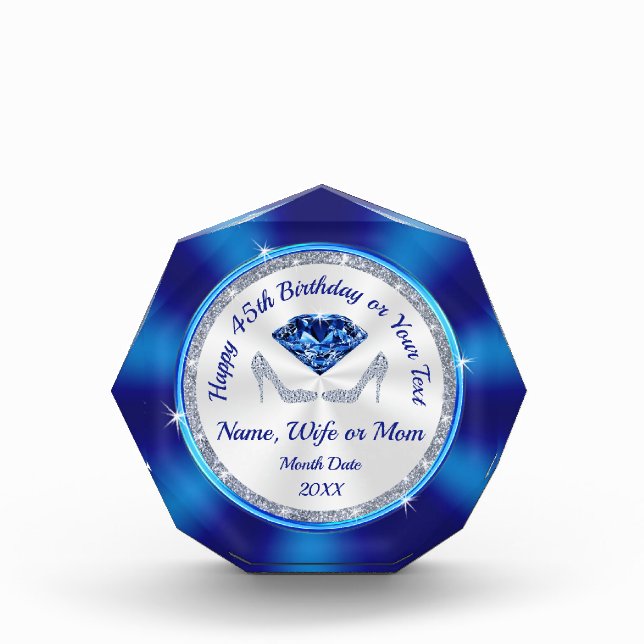 45th Birthday Gifts for Her. Wife, Mom PERSONALIZE (Front)