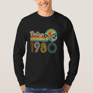 45th Birthday Gifts Vintage Born In 1980 45 Years T-Shirt
