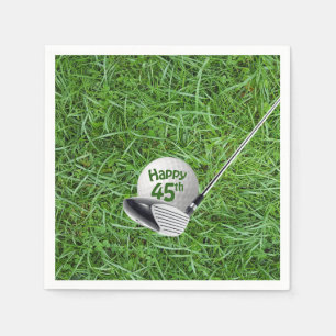 45th Birthday Golf Ball and Club  Napkins