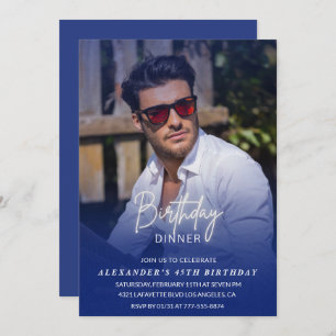 45th birthday invitation Birthday Dinner Photo Men
