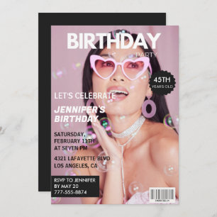 45th birthday invitations Magazine Cover