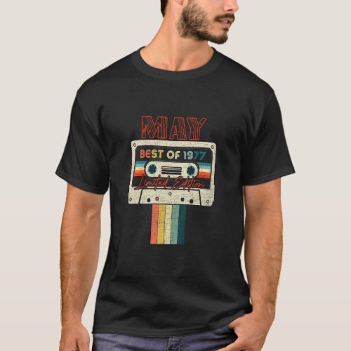 45th Birthday  May Best Of 1977 Cassette Tape  T_Shirt