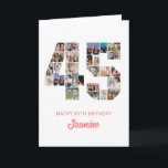 45th Birthday Number 45 Photo Collage Personalized Card<br><div class="desc">Celebrate momentous 45th Birthday with this cute card. It's a personalized photo collage birthday card that allows you to create a truly unique and memorable design. This customizable template lets you insert your own cherished photos, capturing the precious moments throughout the year. This custom card is perfect for commemorating your...</div>