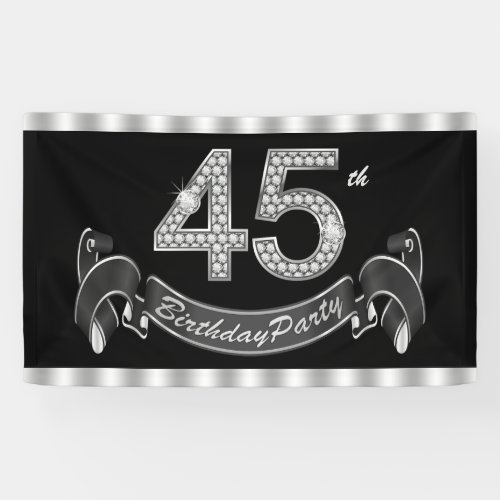 45th Birthday Party Banner