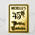 [ Thumbnail: 45th Birthday Party — Elegant Script + Custom Name Invitation ]