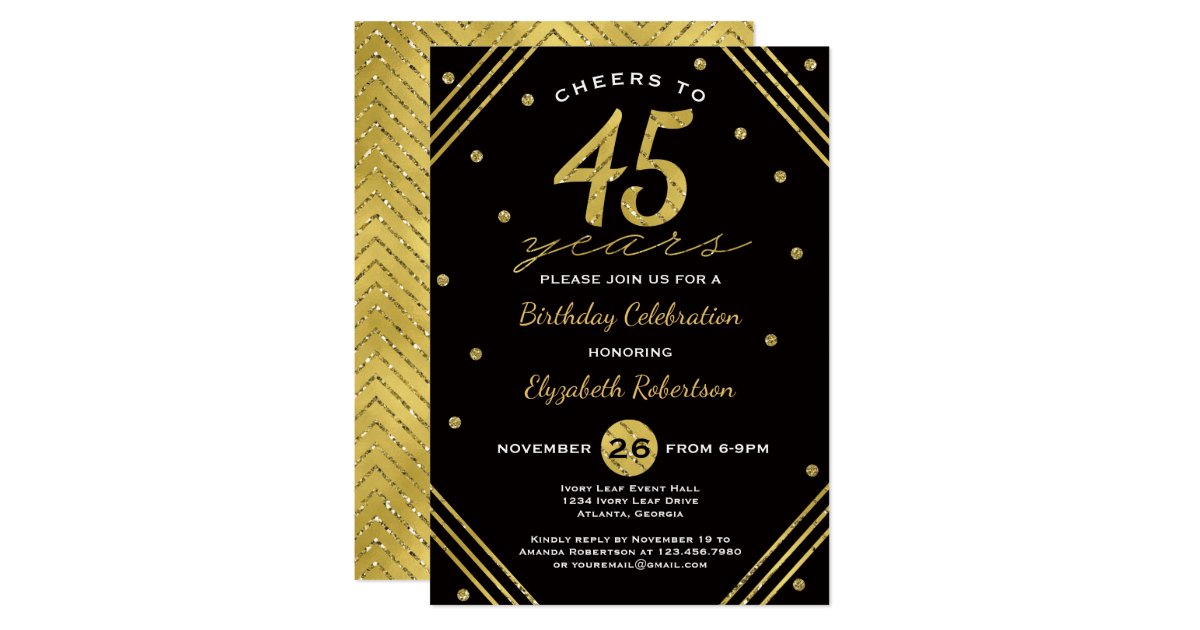 45th-birthday-invitation-templates
