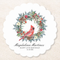 45th Birthday Party Red Cardinal Wreath Custom