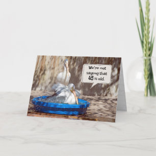 45th Birthday Pelicans Humor   Card