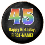 [ Thumbnail: 45th Birthday - Rainbow Spectrum Pattern Number 45 ]