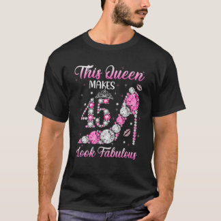 45Th Birthday S For Women Queens 1977 Diamond High T-Shirt