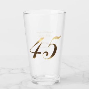 45th Birthday Sapphire Wedding Anniversary Glass
