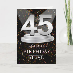 45th Birthday Spotlights Add A Name Card