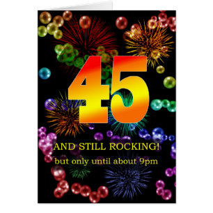 45th Birthday Still Rocking Cards