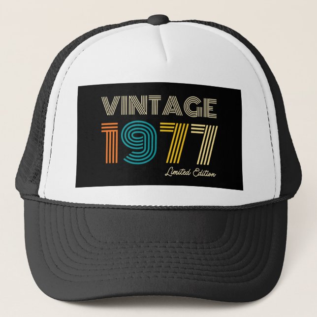 45th Birthday Vintage 1977 Trucker Hat (Front)