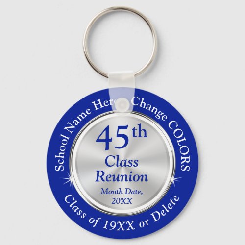45th Class Reunion Ideas Change Keychain COLORS