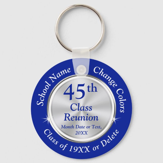 45th Class Reunion Ideas, Change Keychain COLORS (Front)