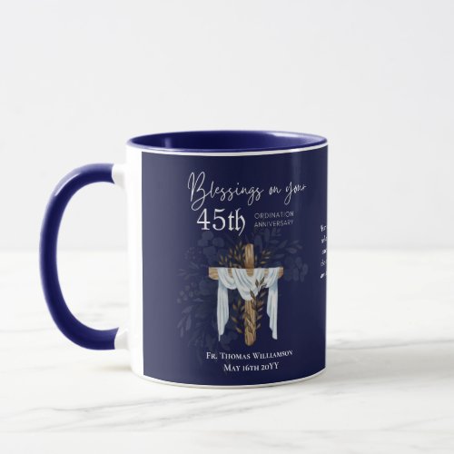 45th ORDINATION ANNIVERSARY Priest Pastor Minister Mug