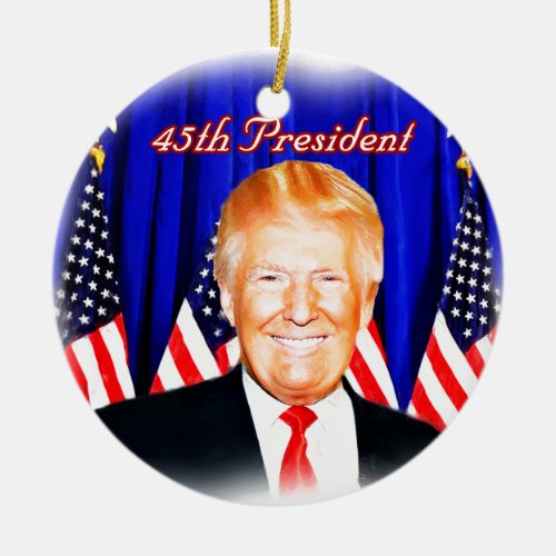 45th President_Donald Trump _ Ceramic Ornament