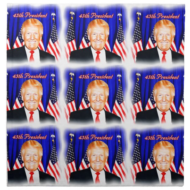 45th President-Donald Trump _ Cloth Napkin (Front)