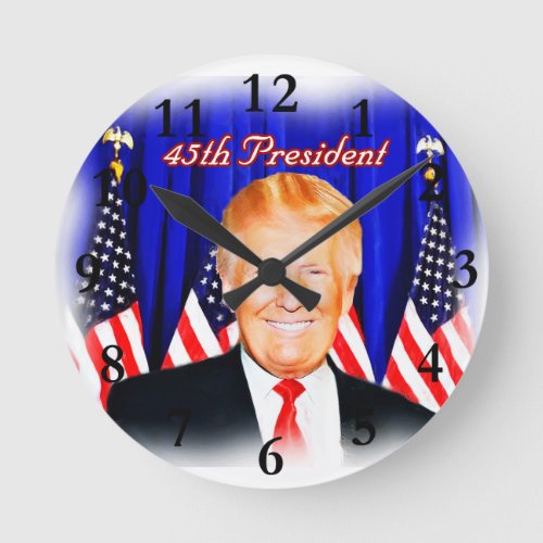 45th President_Donald Trump _ Round Clock