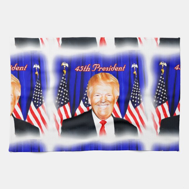 45th President-Donald Trump _ Towel (Horizontal)