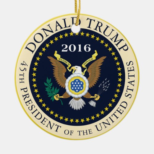 45th President of the United States Ceramic Ornament