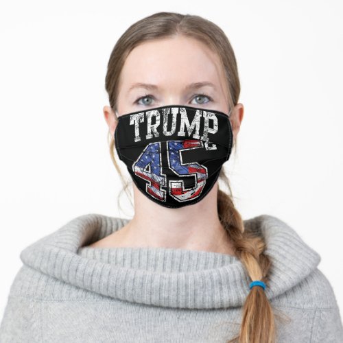 45th President Squared Trump 2020 Adult Cloth Face Mask